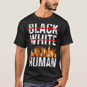 Camiseta Igualdade Humana Preto Branco Vestuário Mês da His