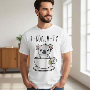 Camiseta Igualdade Koala Orgulho LGBT Engraçado Moderno