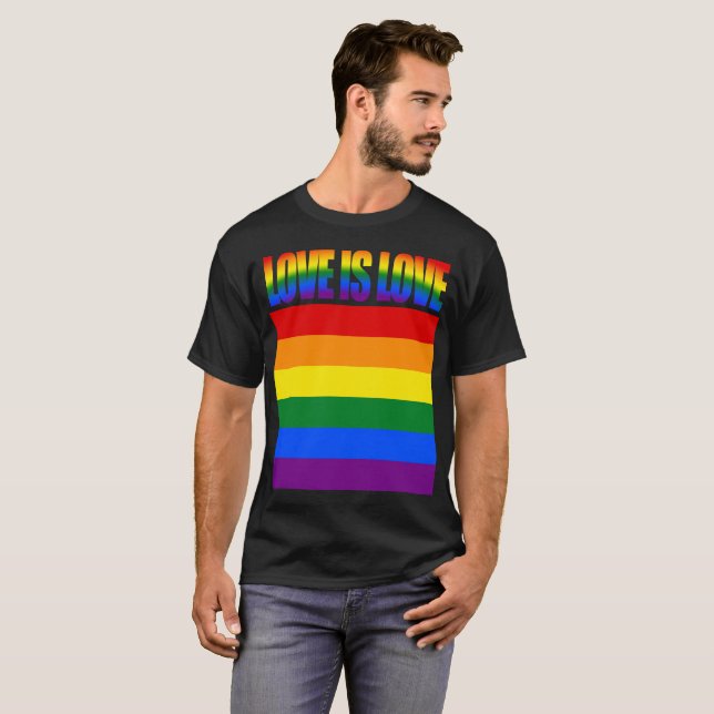 Camiseta Igualdade LGBTQ Amor LGBT Orgulho gay de Sinalizad (Frente Completa)