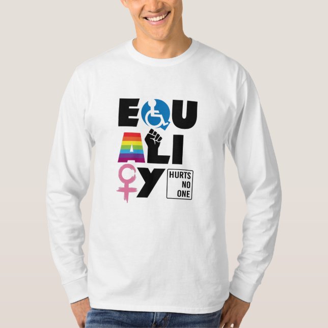 Camiseta Igualdade LGBTQ não prejudica ninguém (Frente)