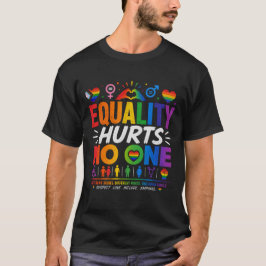 Camiseta Igualdade Não Magoa Ninguém Orgulho LGBTQ Direitos