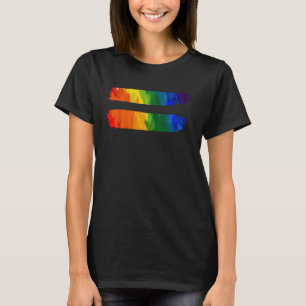 Camiseta Igualdade Orgulho LGBT Conscientização Arco-íris P