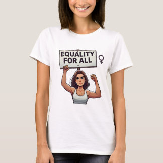 Camiseta Igualdade para todos - Mulher forte com sinal de p