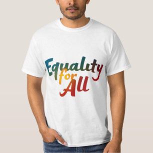 Camiseta Igualdade para todos os design de tipografia multi