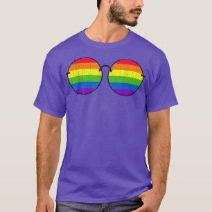 Camiseta Igualdade Queer Pride Mês Arco-Íris Bandeira Óculo