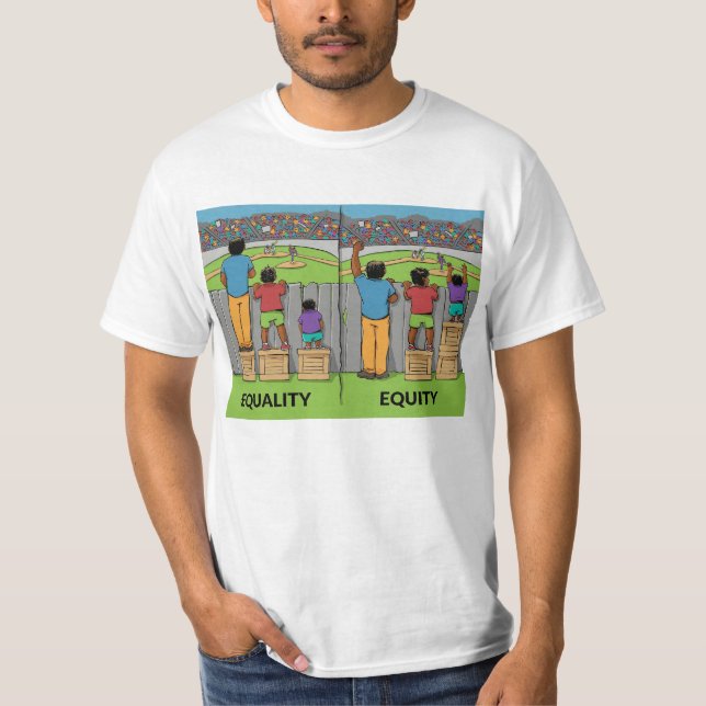 Camiseta Igualdade vs Equidade – Inspirando Justiça Social  (Frente)