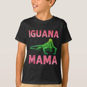 Camiseta Iguana Art Para Mamãe Raparigas Lizard Réptil Igua