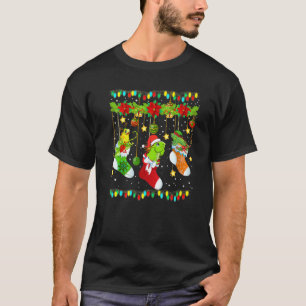 Camiseta Iguana Christmas Stocks X-Mas Lights Pajama Matchi