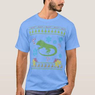Camiseta Iguana Christmas Sweater Pet Iguana Pet Reptile