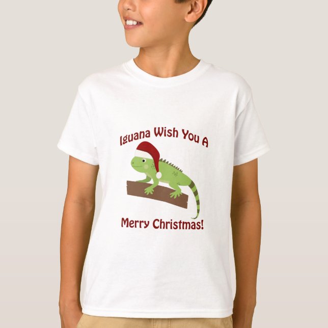 Camiseta Iguana Deseje A Você Um Feliz Natal (Frente)