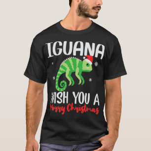 Camiseta Iguana Deseje A Você Um Feliz Natal Engraçado