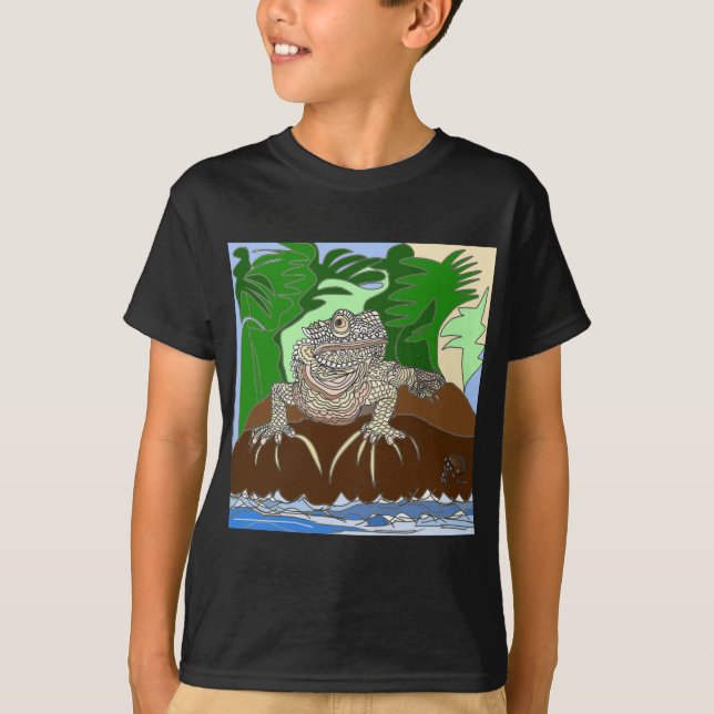 Camiseta Iguana em uma rocha (Frente)