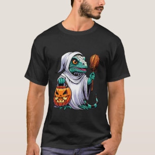 Camiseta Iguana Fantasma Assustador Sacola de Doces Assusta