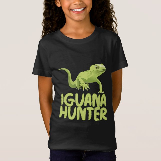 Camiseta Iguana Hunter - Funny Iguana Reptile Lizard Pet (Frente)