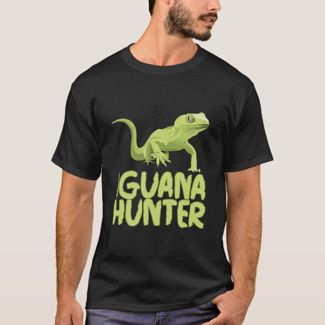 Camiseta Iguana Hunter - Funny Iguana Reptile Lizard Pet (Frente)