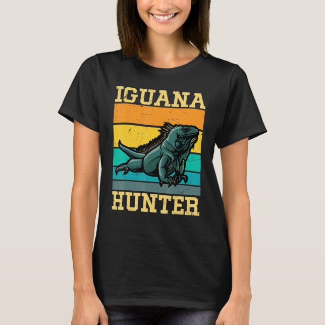 Camiseta Iguana Hunter Iguanas Iguana Lizard (Frente)