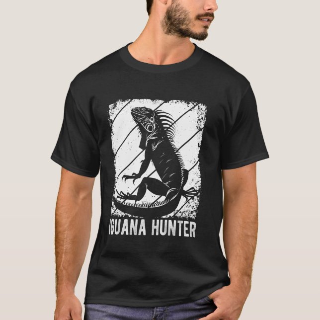 Camiseta IGUANA HUNTER retro iguana design (Frente)