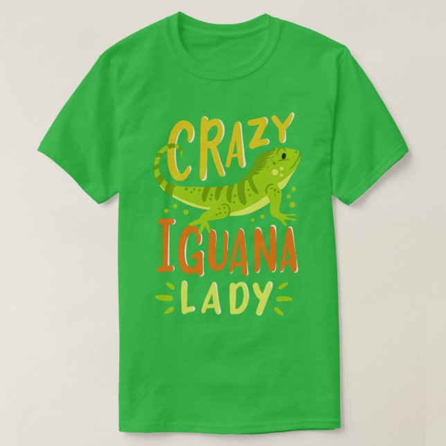 Camiseta Iguana Iguana Lady Lizard Reptile (Frente do Design)