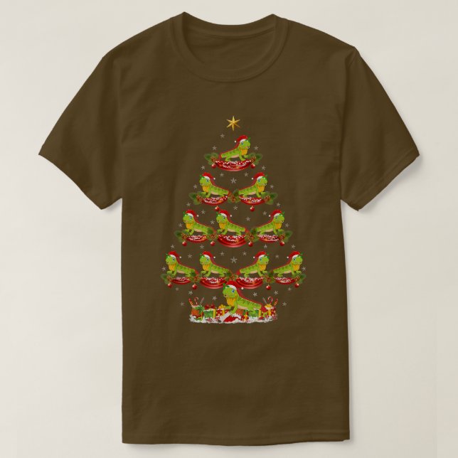 Camiseta Iguana Lover Xmas Holiday Papais noeis Iguana Chri (Frente do Design)