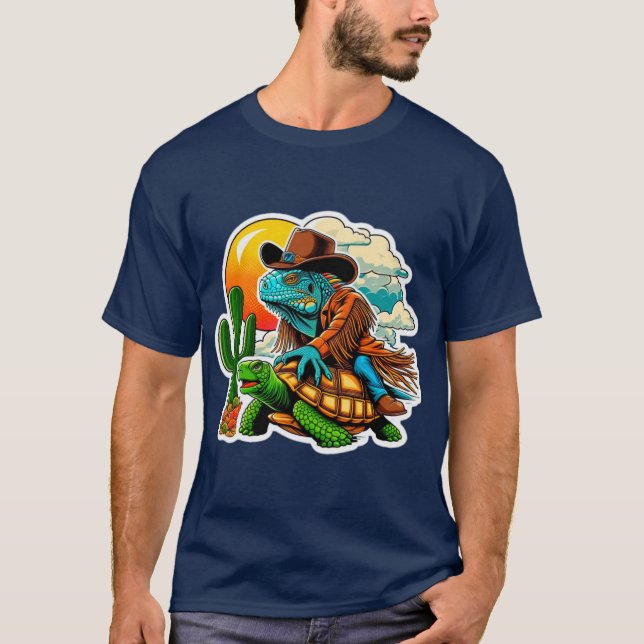 CAMISETA IGUANA RIDING DESERT TORTOISE 3 (Frente)