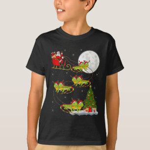 Camiseta Iguana Santa Trenó Voador Divertido Mágico Natal