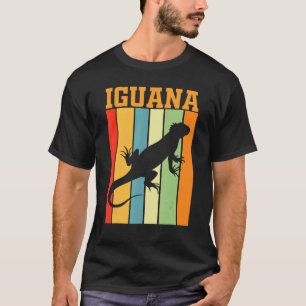 Camiseta Iguana Shadow Silhouette In Retro Colors