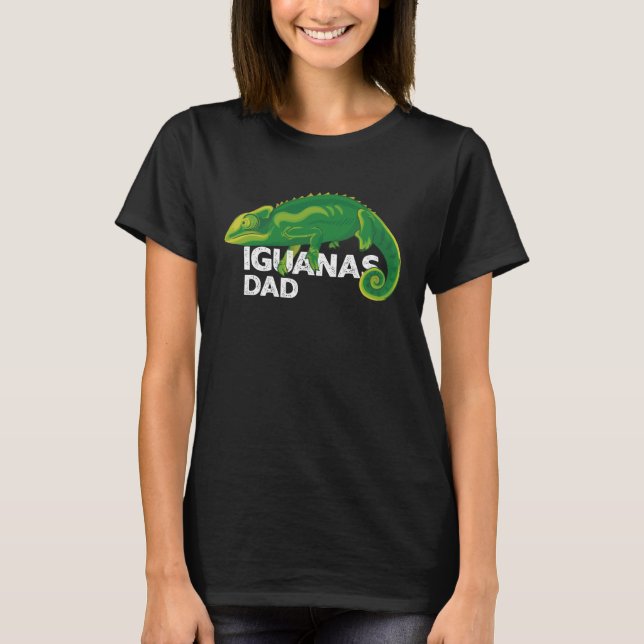 Camiseta Iguanas Dad Retro Iguana Reptiles Herpetologist Fa (Frente)
