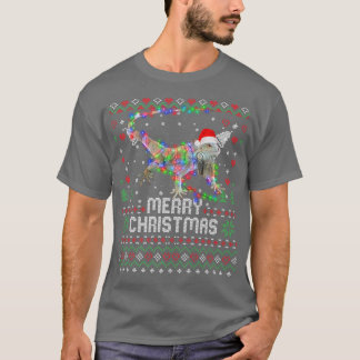 Camiseta Iguanas Santa Hat Animal Christmas Tree Hole Hol