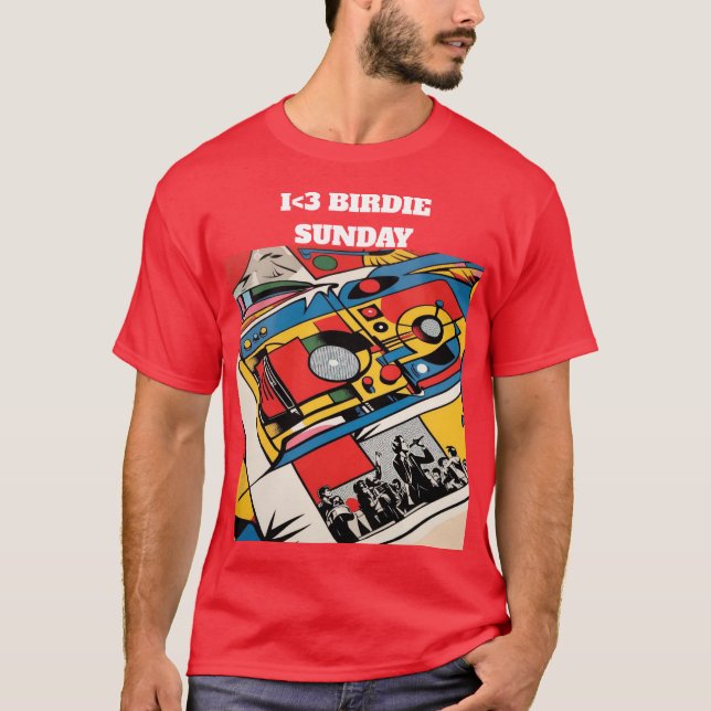 Camiseta iHeart Birdie Sunday2 (Frente)