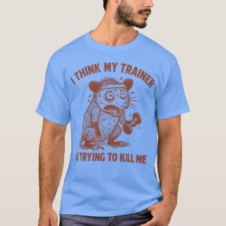 Camiseta Ihink Myrainer Isryingo Kill Me Funny Workout Rat 