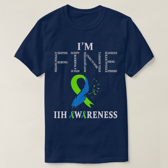 Camiseta IIH Warrior, Idiopathic Intracranial Hypertension  (Frente do Design)