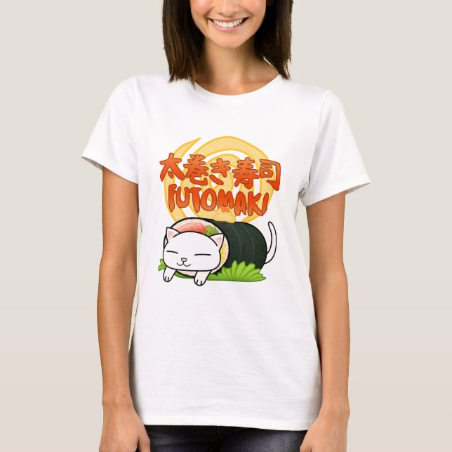 Camiseta Ika Squid Sushi Cat (Frente)