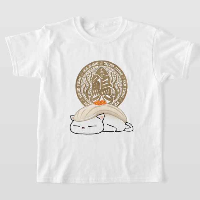 Camiseta Ika Squid Sushi Cat (Postura )