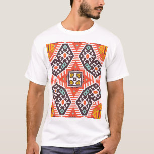 Camiseta Ikat Aztec: Textura em striping étnico