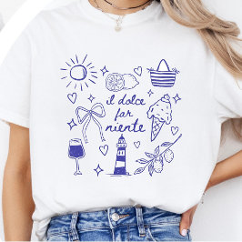 Camiseta Il Dolce Far Niente Blue Coquette Bow Italy