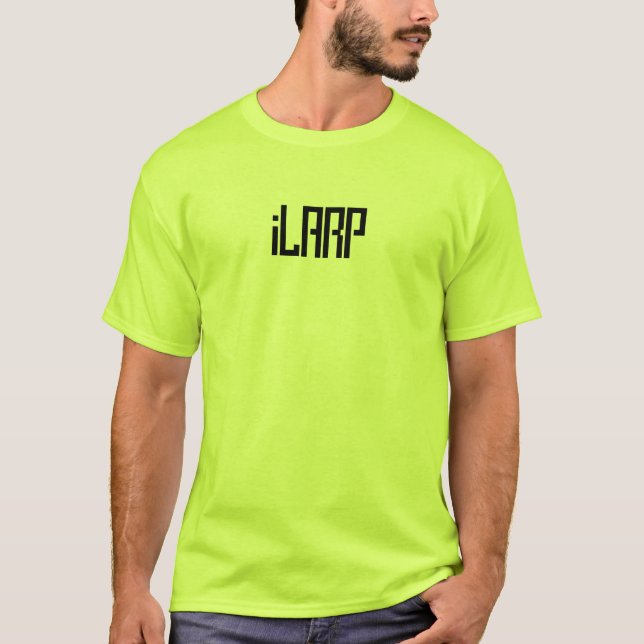 Camiseta iLARP - engrenagem do nerd de Linkrot (Frente)