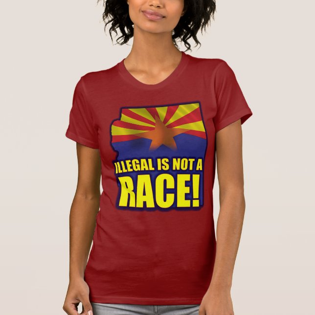 Camiseta Ilegal não é uma raça (Frente)