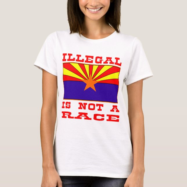Camiseta Ilegal não é uma raça (Frente)