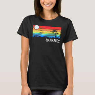 Camiseta Ilha B do Caribe de Design Sunset Barbados