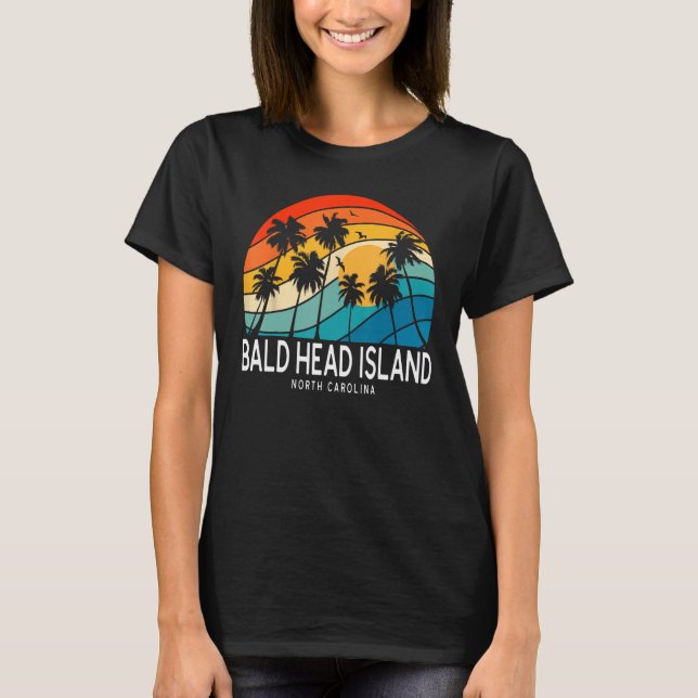 Camiseta Ilha Balt Head North Carolina Palm Tree Beach So (Frente)