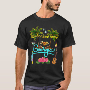 Camiseta Ilha Cumberland Beach Summer Palm Surf Sun Set P
