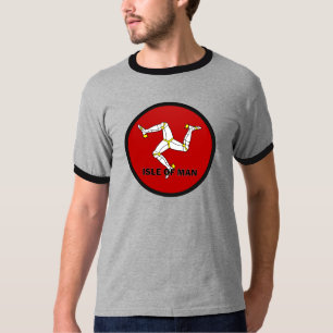 Camiseta Ilha da bandeira da qualidade de Roundel do homem