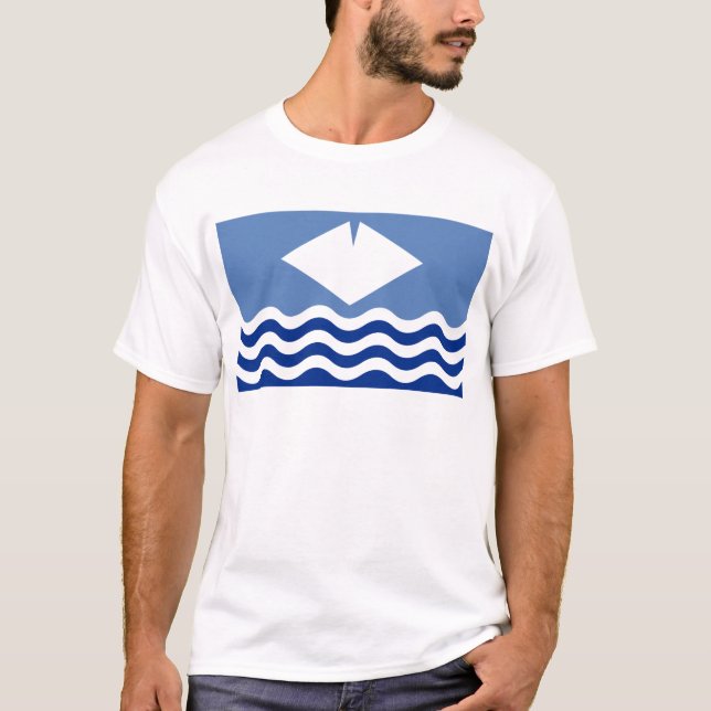 Camiseta Ilha da bandeira do Wight (Frente)