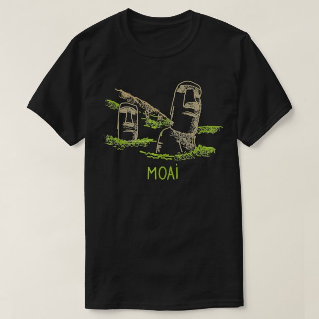 Camiseta Ilha da Páscoa Moai (Frente do Design)