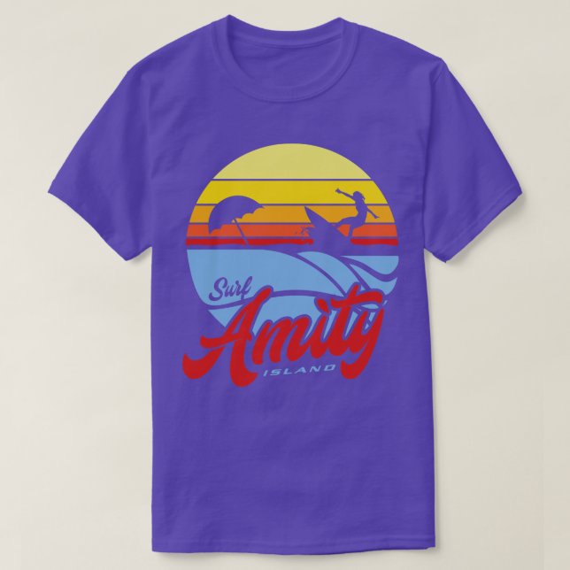 Camiseta Ilha de Amity surf (Frente do Design)