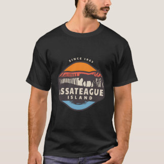 Camiseta Ilha de Assateague Pôneis de Cavalo Selvagem