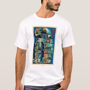 Camiseta Ilha de Catalina, Califórnia - grande letra