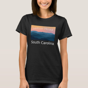 Camiseta Ilha de Hilton Head Carolina do Sul pôr do sol na