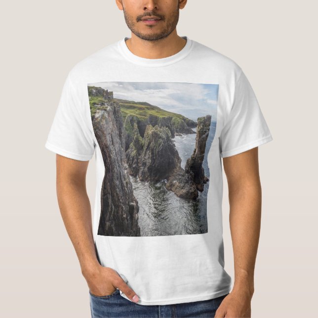 Camiseta Ilha de Islay Sea Stack - Soldados Rock T-Shirt (Frente)