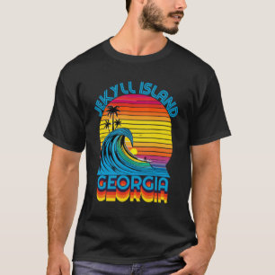 Camiseta Ilha de Jekyll Georgia Retro Throwback Surf & Beac